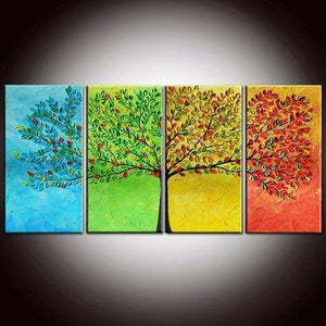 Abstract Canvas Paintings, Tree of Life Painting, Heavy Texture Paintings, Extra Large Wall Art for Living Room, Large Painting for Sale-LargePaintingArt.com
