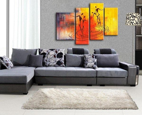 Abstract Painting of Love, Large Acrylic Painting, Abstract Painting on Canvas, Bedroom Wall Art Paintings, Simple Modern Art-LargePaintingArt.com