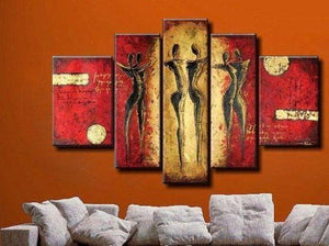 Acrylic Modern Wall Art Paintings, Hand Painted Canvas Art, Modern Paintings for Living Room, Multi Panel Canvas Painting-LargePaintingArt.com