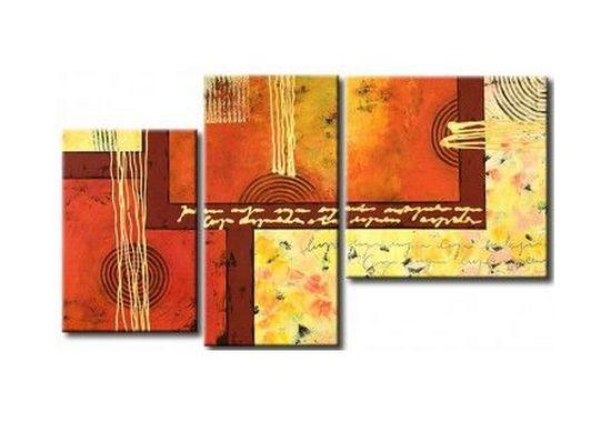 3 Piece Wall Art, Abstract Acrylic Paintings, Hand Painted Artwork, Acrylic Painting Abstract, Modern Wall Art Paintings-LargePaintingArt.com