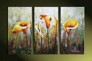 Modern Wall Art Painting, Calla Lily Flower Paintings, Acrylic Flower Art, Flower Painting Abstract-LargePaintingArt.com