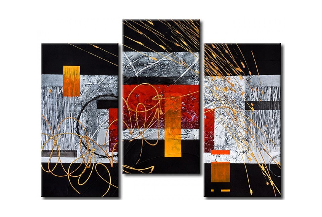 Contemporary Wall Painting, 3 Piece Painting, Modern Acrylic Paintings, Bedroom Wall Art Paintings-LargePaintingArt.com