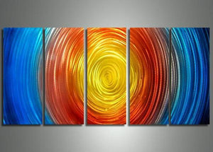 Acrylic Painting Abstract, Living Room Wall Art Paintings, Modern Contemporary Art, Colorful Lines-LargePaintingArt.com