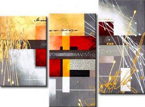 3 Piece Wall Art, Abstract Acrylic Paintings, Texture Artwork, Acrylic Painting on Canvas, Modern Wall Art Paintings-LargePaintingArt.com
