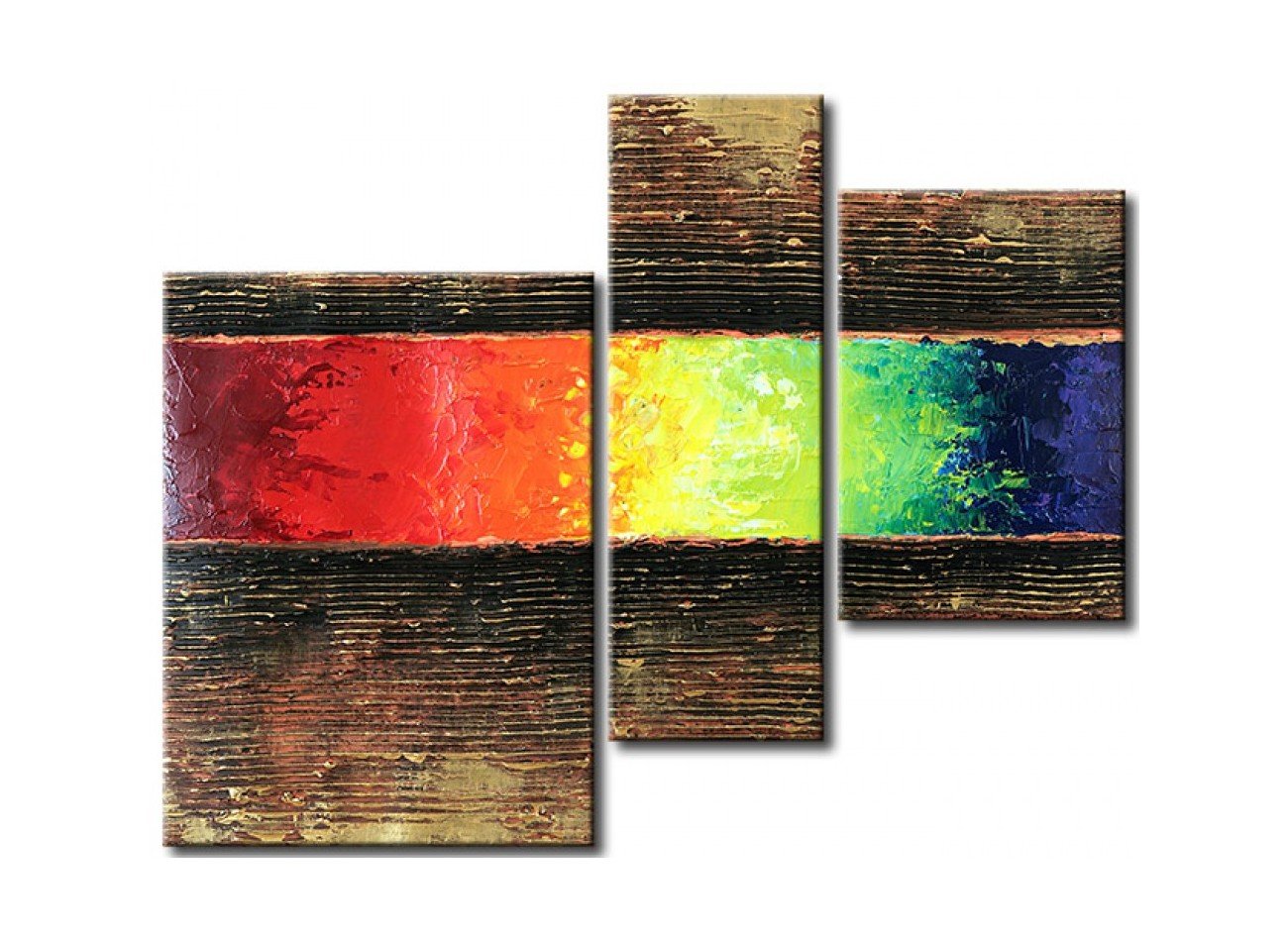 Canvas Paintings for Dining Room, Acrylic Painting Abstract, 3 Piece Wall Art, Modern Paintings, Hand Painted Wall Art-LargePaintingArt.com