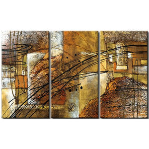 Texture Artwork, Abstract Painting on Canvas, 3 Piece Wall Art, Modern Acrylic Paintings, Wall Art Paintings-LargePaintingArt.com