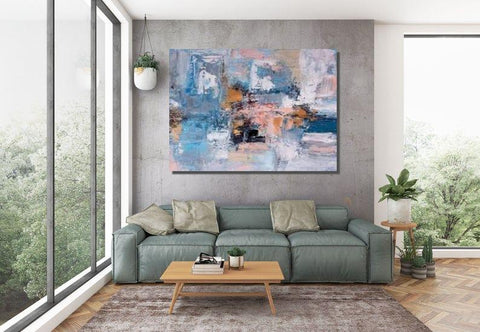 Hand Painted Acrylic Painting, Huge Abstract Painting, Extra Large Paintings for Living Room, Modern Abstract Art-LargePaintingArt.com