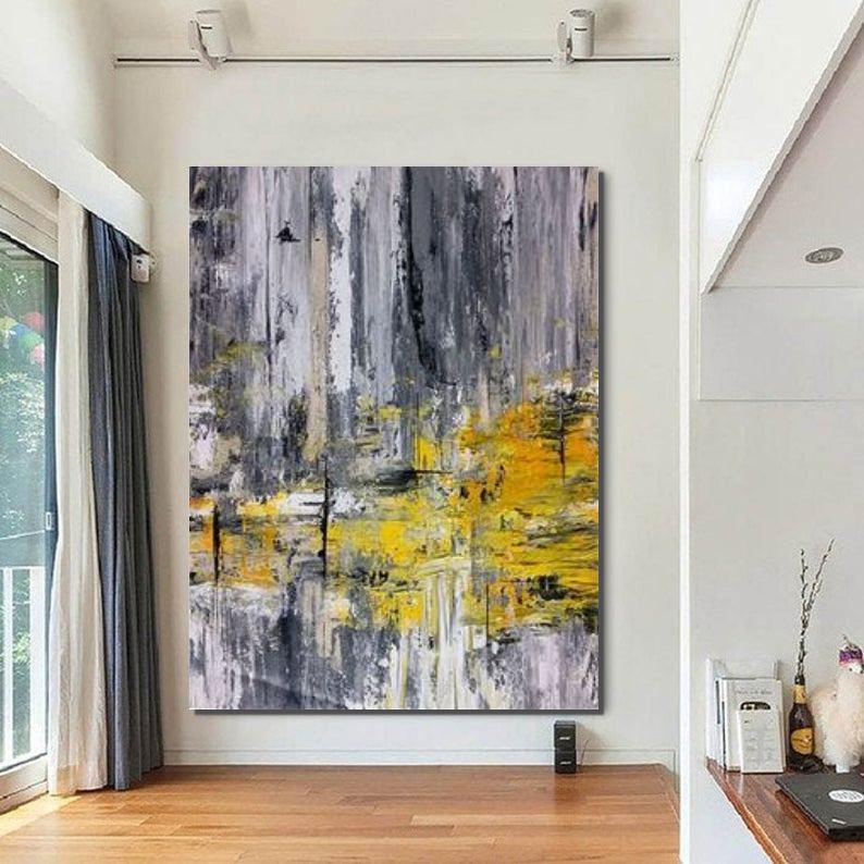 Living Room Wall Art, Extra Large Acrylic Painting, Modern Contemporary Abstract Artwork-LargePaintingArt.com