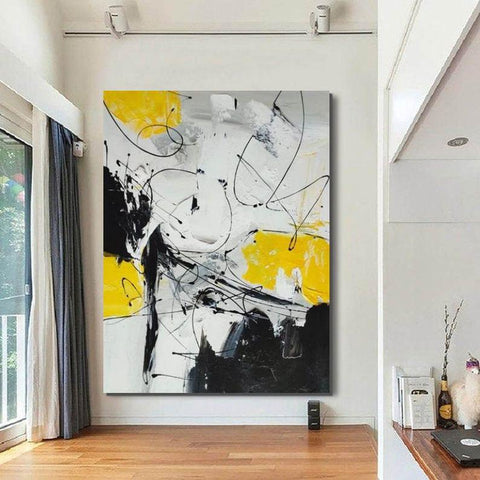 Large Contemporary Canvas Painting, Modern Acrylic Artwork, Wall Art for Living Room, Hand Painted Wall Art Painting-LargePaintingArt.com