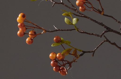 Rustic Artificial Autumn Fruit, Stem 28" Tall, Flower Arrangement, Botanicial Plant-LargePaintingArt.com