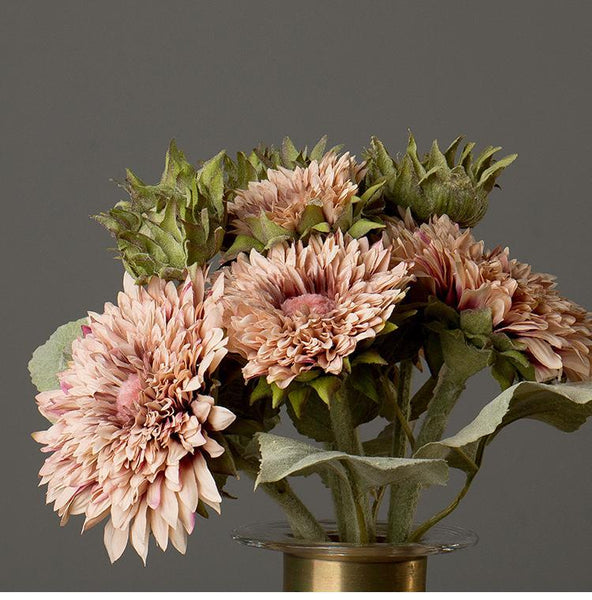 Large Gerberas Artificial Flowers, Autumn Arrangement, Table centerpiece, Sunflower-LargePaintingArt.com