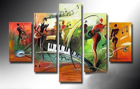 Music Painting, Modern Abstract Painting, Hand Painted Abstract Painting, Acrylic Painting on Canvas-LargePaintingArt.com