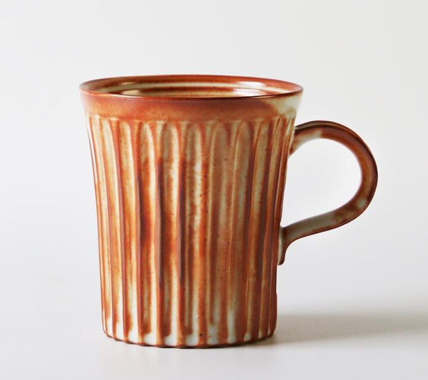 Cappuccino Coffee Mug, Handmade Pottery Coffee Cup, Large Capacity Coffee Cup, Large Tea Cup-LargePaintingArt.com