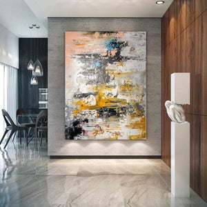 Modern Abstract Art, Hand Painted Acrylic Painting, Huge Abstract Painting, Extra Large Paintings for Living Room-LargePaintingArt.com