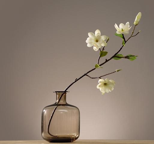 Artificial White Magnolia Stem, Artificial Flower, Silk Flowers, Flux Flowers, Artificial Floral-LargePaintingArt.com