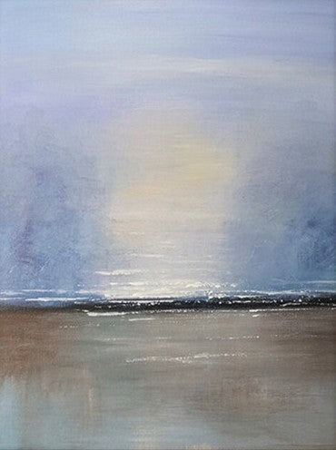 Study Room Wall Art Painting, Abstract Landscape Painting, Seascape Canvas Painting, Hand Painted Artwork, Large Paintings on Canvas-LargePaintingArt.com