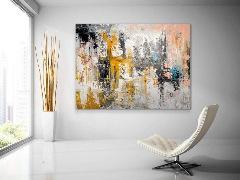 Huge Modern Wall Art Painting, Large Contemporary Abstract Artwork, Acrylic Painting for Living Room-LargePaintingArt.com