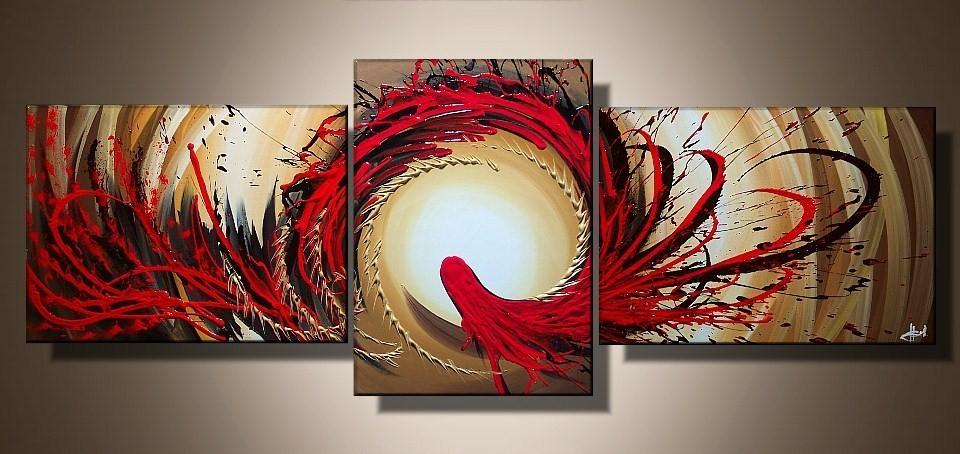 Abstract Canvas Art, Red Abstract Painting, Red Canvas Painting, Simple Modern Art, Living Room Canvas Paintings, Abstract Painting for Sale-LargePaintingArt.com