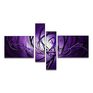 Bedroom Wall Art Paintings, Abstract Art on Sale, Purple and Blue Canvas Painting, Simple Modern Abstract Paintings, Buy Art Online-LargePaintingArt.com
