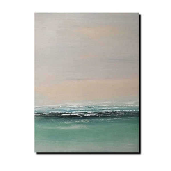 Original Landscape Painting, Seascape Canvas Painting, Living Room Wall Art Painting, Hand Painted Artwork, Large Original Paintings-LargePaintingArt.com