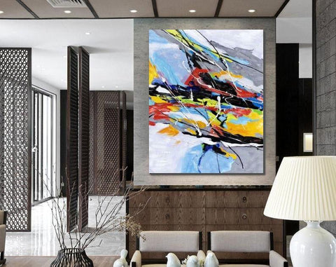 Wall Art Paintings, Hand Painted Acrylic Painting, Modern Abstract Painting, Extra Large Paintings for Living Room-LargePaintingArt.com