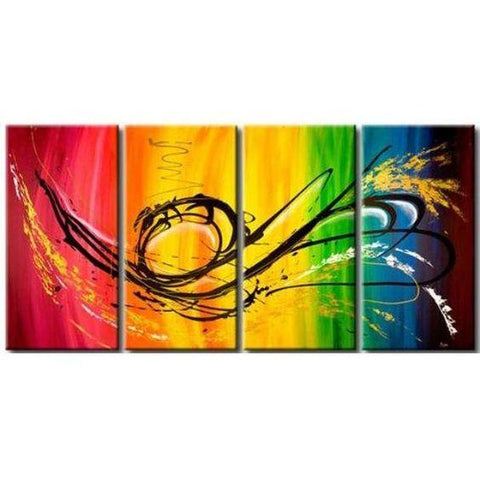 Simple Abstract Art, Dancing Lines Painting, Extra Large Painting for Sale, Dining Room Canvas Paintings, Contemporary Abstract Paintings-LargePaintingArt.com
