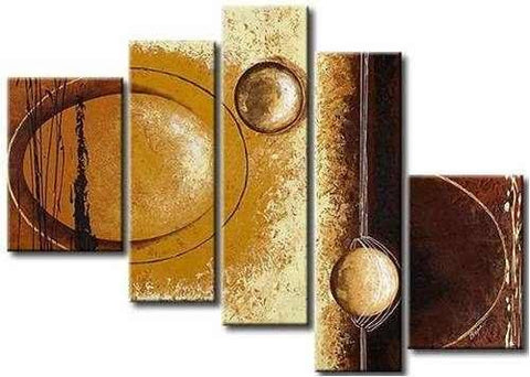 5 Piece Abstract Art Painting, Multiple Canvas Painting, Modern Acrylic Painting for Living Room, Abstract Painting for Sale-LargePaintingArt.com