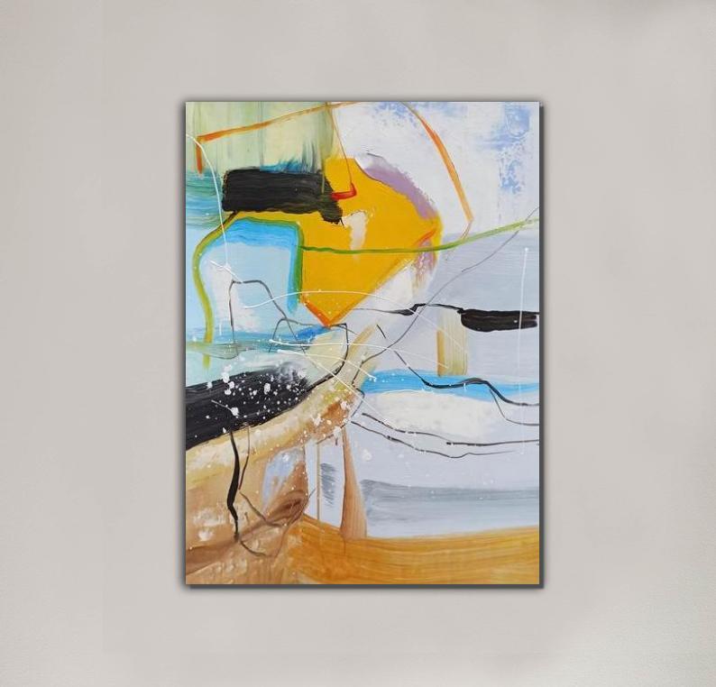 Acrylic Painting for Living Room, Extra Large Wall Art Painting, Modern Contemporary Abstract Artwork-LargePaintingArt.com