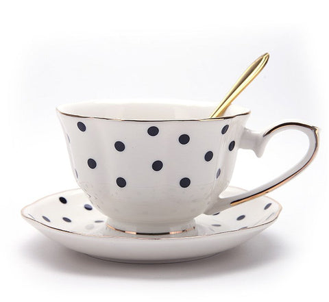 Unique Porcelain Cup and Saucer, Creative Ceramic Coffee Cups, Beautiful British Tea Cups, Creative Bone China Porcelain Tea Cup Set-LargePaintingArt.com