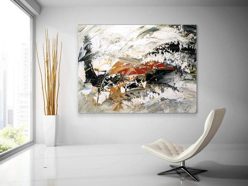 Extra Large Paintings, Abstract Acrylic Painting, Living Room Wall Painting, Modern Abstract Art-LargePaintingArt.com