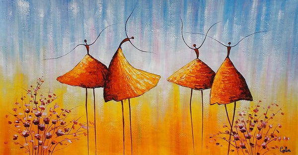 Wall Art Paintings, Paintings for Bedroom, Canvas Abstract Painting, Large Painting for Sale, Ballet Dancer Painting, Abstract Canvas Painting-LargePaintingArt.com