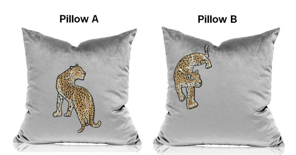 Cheetah Decorative Throw Pillows, Decorative Pillows for Living Room, Modern Sofa Pillows, Contemporary Throw Pillows-LargePaintingArt.com