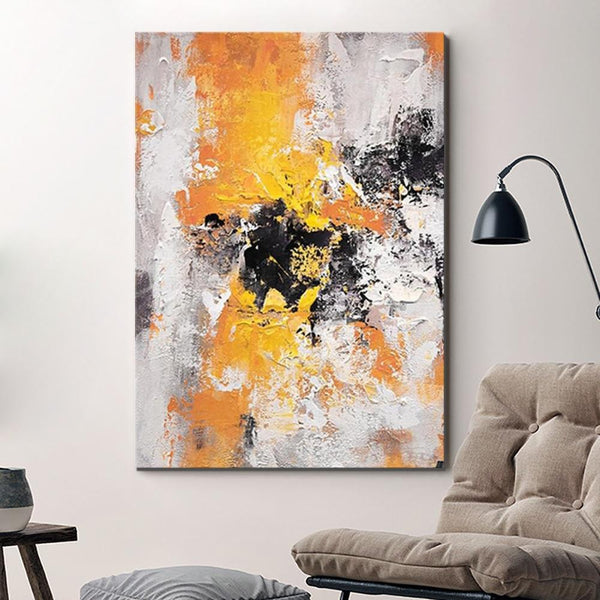 Abstract Acrylic Paintings for Living Room, Modern Contemporary Artwork, Buy Paintings Online, Heavy Texture Canvas Art-LargePaintingArt.com
