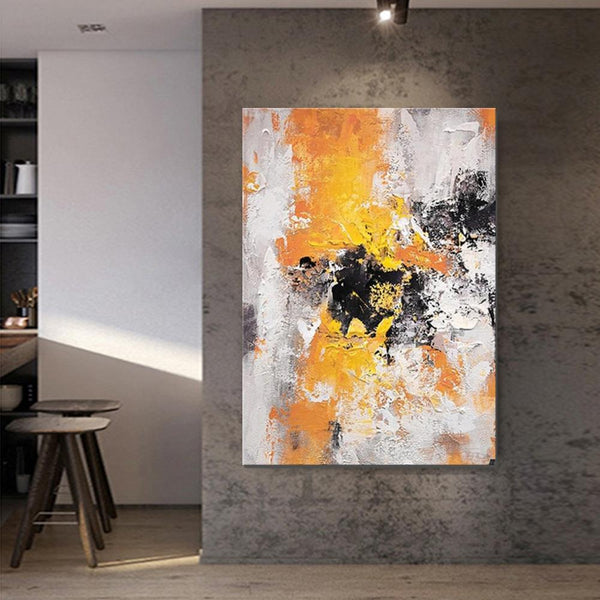 Abstract Acrylic Paintings for Living Room, Modern Contemporary Artwork, Buy Paintings Online, Heavy Texture Canvas Art-LargePaintingArt.com