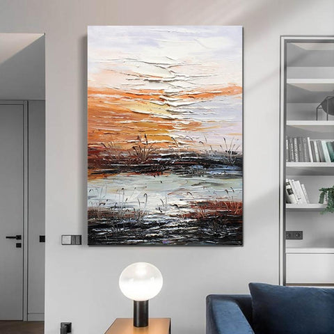 Abstract Canvas Painting, Modern Paintings for Living Room, Hand Painted Wall Art, Huge Painting for Sale-LargePaintingArt.com