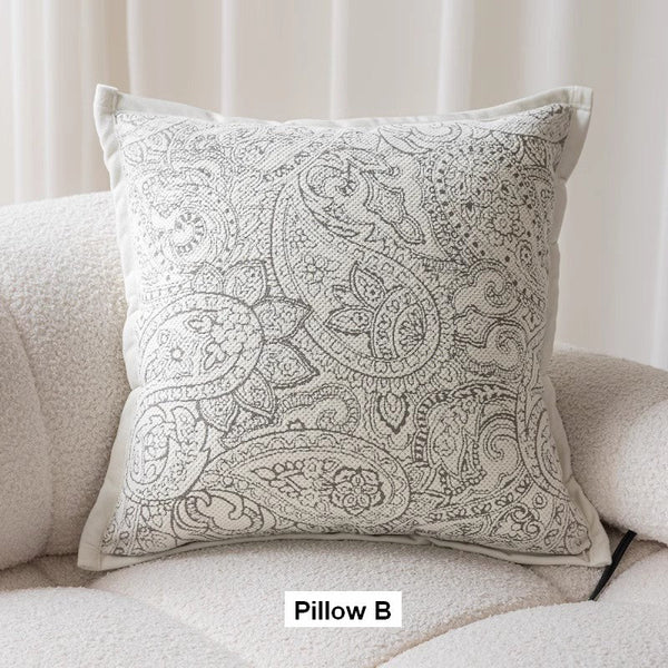 Decorative Throw Pillows for Couch, Embroider Flower Pillow Covers, Farmhouse Flower Decorative Pillows, Modern Sofa Pillows-LargePaintingArt.com