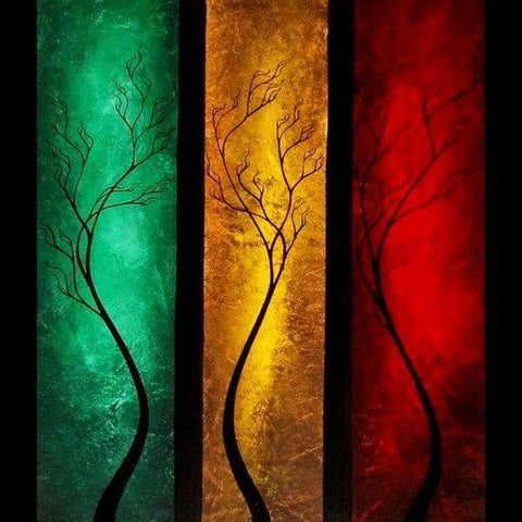 Hand Painted Canvas Painting, Tree Painting Acrylic, Abstract Painting Acrylic, Tree Paintings, Bedroom Wall Art Ideas, Hand Painted Canvas Art-LargePaintingArt.com