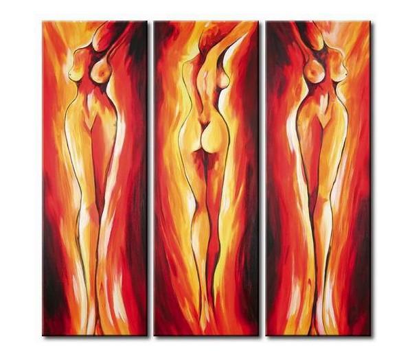 Abstract Figure Painting, Acrylic Canvas Paintings, Modern Wall Art Painting, Modern Contemporary Paintings-LargePaintingArt.com