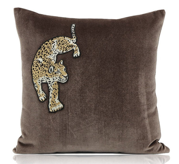Modern Sofa Pillows, Contemporary Throw Pillows, Cheetah Decorative Throw Pillows, Decorative Pillows for Living Room-LargePaintingArt.com