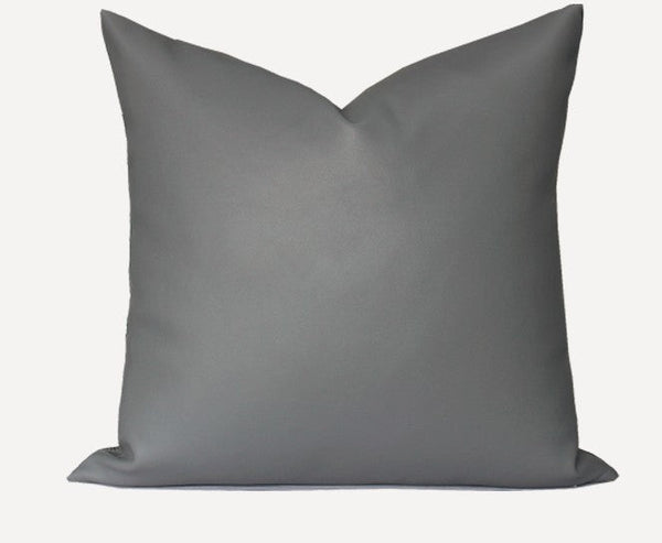 Large Modern Throw Pillows, Decorative Throw Pillow for Couch, Blue Grey Modern Sofa Pillows, Decorative Throw Pillows for Living Room, Large Square Pillows-LargePaintingArt.com