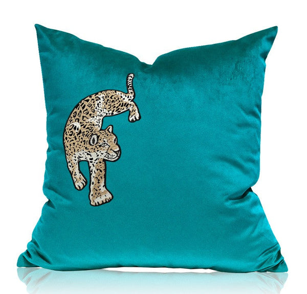 Decorative Pillows for Living Room, Modern Sofa Pillows, Cheetah Decorative Throw Pillows, Contemporary Throw Pillows-LargePaintingArt.com