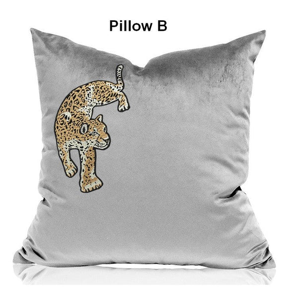 Cheetah Decorative Throw Pillows, Decorative Pillows for Living Room, Modern Sofa Pillows, Contemporary Throw Pillows-LargePaintingArt.com