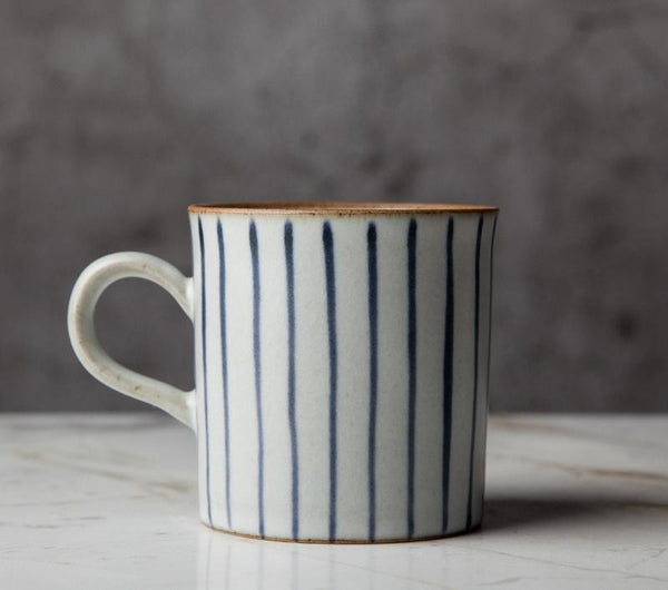 Cappuccino Coffee Mug, Handmade Pottery Coffee Cup, Large Capacity Coffee Cup, Pottery Tea Cup-LargePaintingArt.com