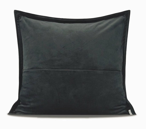 Large Grey Black Decorative Throw Pillows, Contemporary Square Modern Throw Pillows for Couch, Large Modern Sofa Pillows, Simple Throw Pillow for Interior Design-LargePaintingArt.com