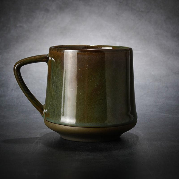 Large Pottery Coffee Cup, Ceramic Coffee Mug, Latte Coffee Cup, Large Tea Cup, Handmade Coffee Cup-LargePaintingArt.com