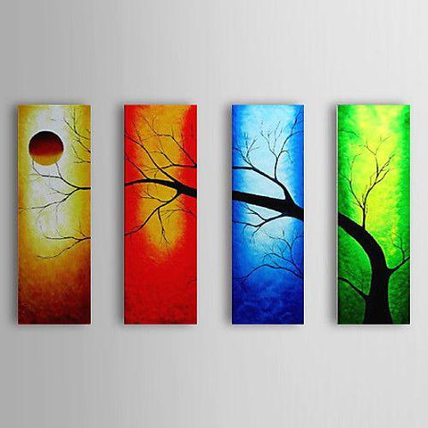 Bedroom Wall Paintings, Tree Painting, Moon Painting, Acrylic Painting Landscape, Bedroom Acrylic Paintings, Landscape Canvas Painting-LargePaintingArt.com