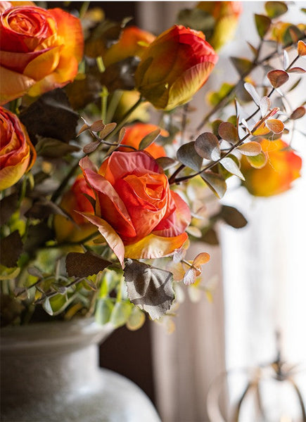 Modern Flower Arrangement Ideas for Home Decoration, Wedding Flowers, Rose Flowers, Artificial Rose Floral for Dining Room Table, Bedroom Flower Arrangement Ideas-LargePaintingArt.com