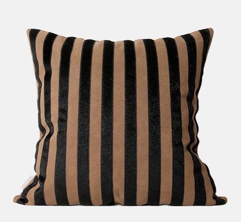 Large Modern Decorative Pillows for Sofa, Contemporary Cushions for Interior Design, Brown Modern Throw Pillows for Couch-LargePaintingArt.com