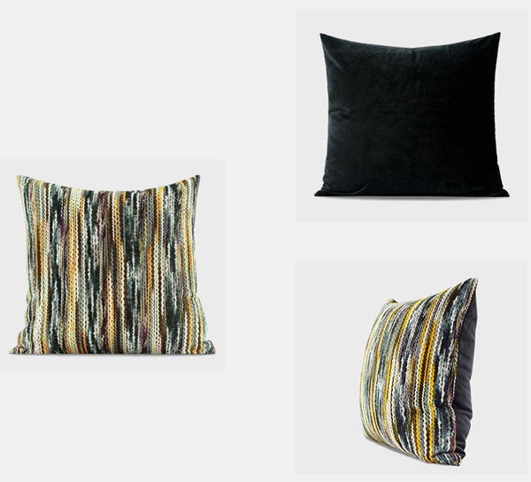 Modern Square Throw Pillows for Couch, Colorful Decorative Throw Pillows, Large Abstract Contemporary Throw Pillow for Interior Design-LargePaintingArt.com