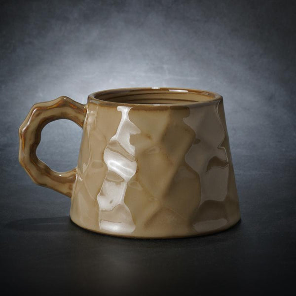Ceramic Coffee Mug, Large Capacity Coffee Cups, Large Handmade Pottery Coffee Cup, Large Tea Cup, Black Coffee Cup-LargePaintingArt.com